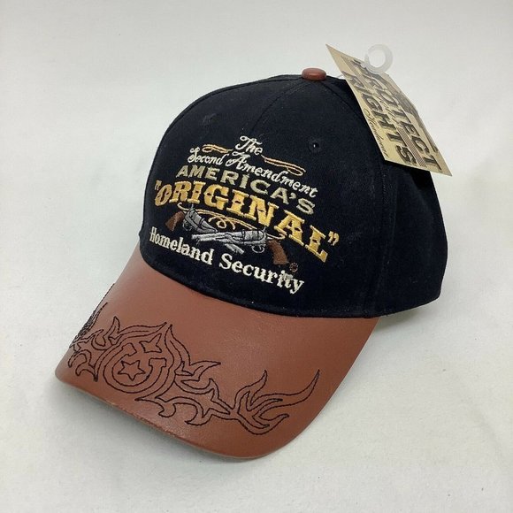 Brown and Black Embroidered Baseball Hat - Picture 2 of 6